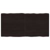vidaXL Bordsskiva m&ouml;rkbrun 120x60x(2-4) cm massivt tr&auml; levande kant