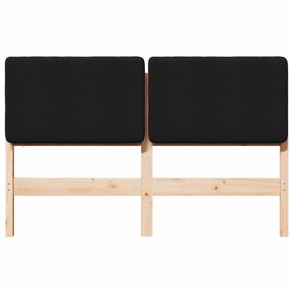 vidaXL Kl&auml;dd s&auml;nggavel Brun och svart 135 cm Massiv furu