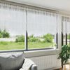 vidaXL Spetsgardin med gardiner Blommor Vit 80 x 900 cm Polyester