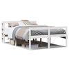 vidaXL Seniors&auml;ng med s&auml;nggavel vit 120x200 cm massivt furu