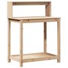 vidaXL V&auml;xtbord med hylla 82,5x50x109,5 cm massiv furu