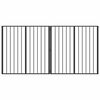 vidaXL Hundgrind 2 pcs Svart 100 x 100 cm Galvaniserat St&aring;l