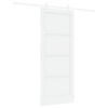 vidaXL Skjutd&ouml;rr Vit 83 x 202 cm Massiv furu