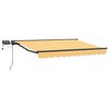 vidaXL Manuell markisram med LED-lampor Sand 4,5 &times; 3 m