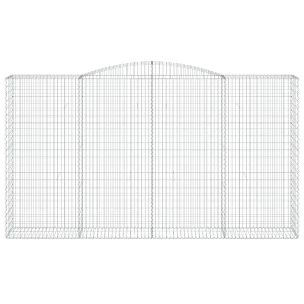 vidaXL Gabioner b&aring;gformade 4 st 400x50x220/240 cm galvaniserat j&auml;rn