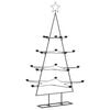 vidaXL Julgran i metall svart 140 cm