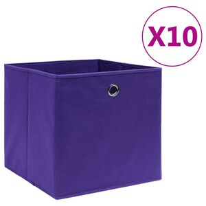 vidaXL F&ouml;rvaringsl&aring;dor 10 st non-woven tyg 28x28x28 cm lila