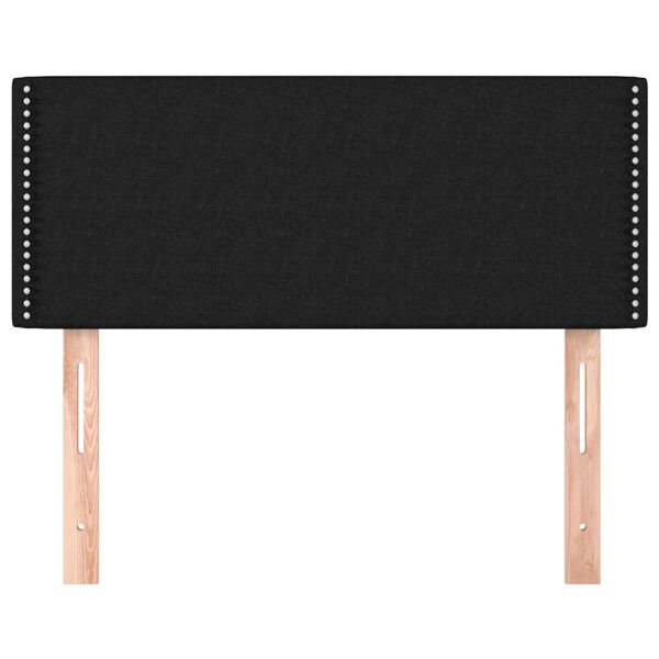 vidaXL Sänggavel svart 80x5x78/88 cm tyg