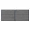 vidaXL St&auml;ngselpanel 2 st 348 x 146 cm WPC och aluminium Gr&aring;