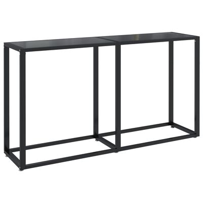 vidaXL Konsolbord svart 140x35x75,5 cm härdat glas