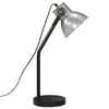 vidaXL Skrivbordslampa 25 W vintage silver 17x17x60 cm E27