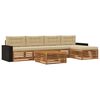 vidaXL Utomhussoffset 6 st Naturlig och Beige Polyester