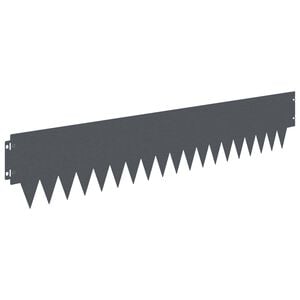 vidaXL Kant f&ouml;r gr&auml;smatta 20 pcs 103 x 20 cm metall Antracit