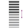 vidaXL Rullgardin zebra svart 60x150 cm tyg bredd 55,9 cm polyester