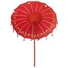 vidaXL Balinesisk Parasol Röd 185 x 185 x 260 cm Bomull