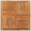 vidaXL Bordsskiva massiv teak fyrkantig 90x90x2,5 cm