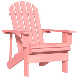 vidaXL Adirondackstol massivt grantr&auml; rosa