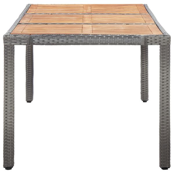 vidaXL Matgrupp f&ouml;r tr&auml;dg&aring;rden med dynor 9 delar konstrotting gr&aring;