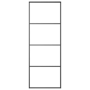 vidaXL Skjutd&ouml;rr aluminium med ESG-glas 76x205 cm svart