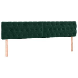 vidaXL S&auml;nggavlar m&ouml;rkgr&ouml;n 200x7x78/88 cm sammet
