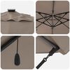 vidaXL Parasoll Taupe 286 x 285 x 270 cm Aluminium