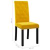 vidaXL Matstolar 6 st gul sammet