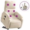 vidaXL Massagef&aring;t&ouml;lj med uppresningshj&auml;lp beige mikrofibertyg