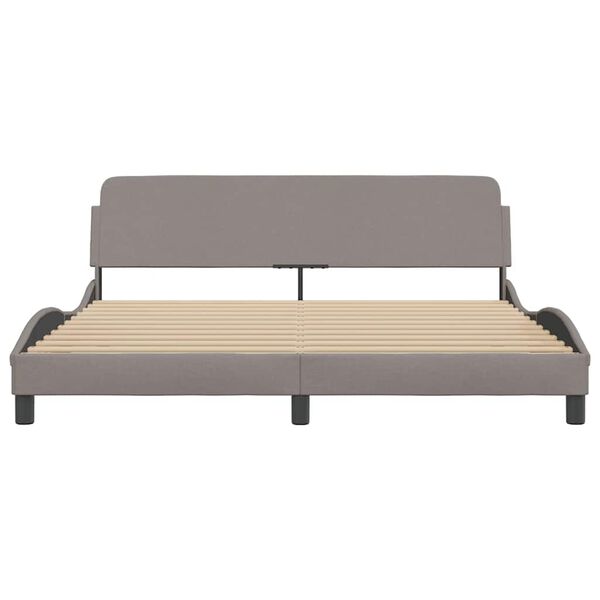 vidaXL Bed Frame "Dover" Taupe 180x200 cm Fabric