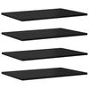 vidaXL Hyllplan 4 st svart h&ouml;gglans 60x40x1,5 cm konstruerat tr&auml;