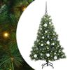 vidaXL Konstgjord julgran med 150 LED-lampor Gr&ouml;n 120 cm PE och PVC