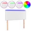vidaXL S&auml;nggavel LED vit 100 x 5 x 78/88 cm konstl&auml;der