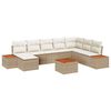 vidaXL Tr&auml;dg&aring;rdsoffset 9 st Beige Poly rattan