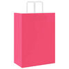 vidaXL Pappersp&aring;sar 50 st med handtag rosa 32x17x44 cm