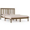 vidaXL S&auml;ngram honungsbrun massiv furu 200x200 cm