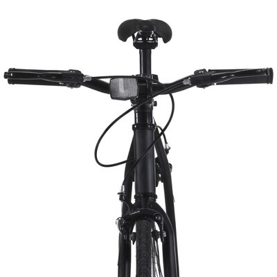 vidaXL Fixed gear cykel svart och blå 700c 59 cm