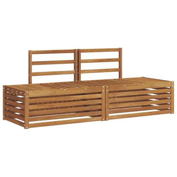 vidaXL Utomhussoffset 2 Stycke Naturf&auml;rg 182,5 x 63 x 73 cm