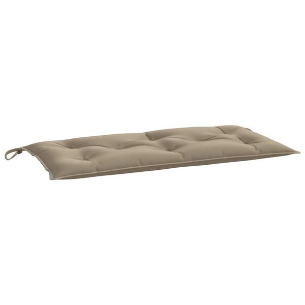 vidaXL Bänkdyna för trädgården taupe 110x50x7 cm oxfordtyg