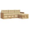 vidaXL Utomhussoffset 4 st Vit och Beige