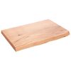 vidaXL V&auml;gghylla ljusbrun 60x40x(2-4) cm behandlad massiv ek