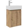 vidaXL Badrumsspegel med kran Artisan-ek 45,5 x 22,5 x 84 cm