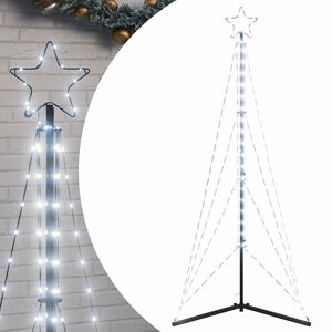 vidaXL LED julgran 363 LEDs kallvit 182 cm