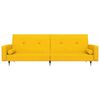 vidaXL B&auml;ddsoffa 2-sits med fotpall gul sammet