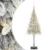 vidaXL Julgran med 150 LED-lampor med stativ Vit 120 cm PE och St&aring;l