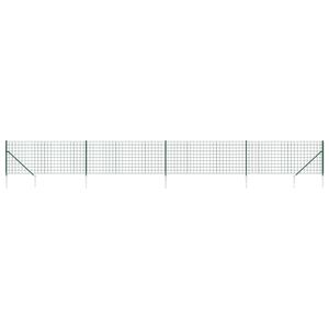 vidaXL St&auml;ngsel med markspett gr&ouml;n 0,8x10 m