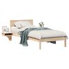 vidaXL S&auml;ngram med huvudgavel Brun 100 x 200 cm Massiv furu