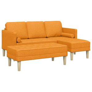 vidaXL Soffset 2 st M&ouml;rkgul Polyester