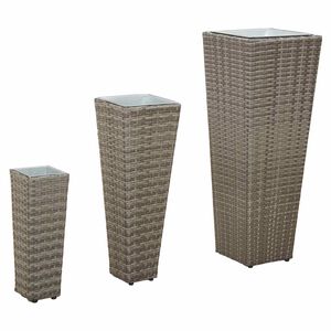 vidaXL Utomhusset 3 st 30 x 30 x 80 cm Metall
