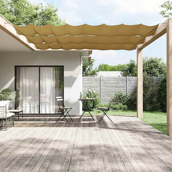 vidaXL Markis vertikal beige 140x1200 cm oxfordtyg