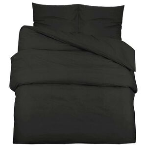 vidaXL B&auml;ddset svart 140x200 cm bomull