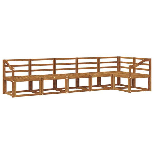 vidaXL Utomhussoffset 6 pcs Naturf&auml;rg Massivt Akaciatr&auml;